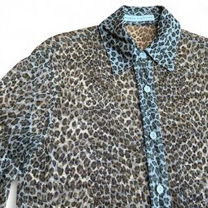 Sheer leopard print blouse 👚